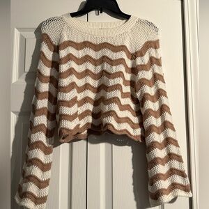 Versona Brown & White Knit Sweater